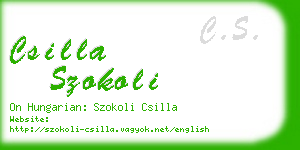 csilla szokoli business card